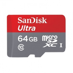 Sandisk Ultra microSDHC UHS-I A1 64GB Class 10 (with adapter)