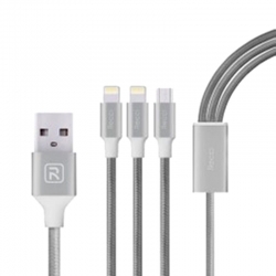 Recci 3 in 1 Delicate USB Data Cable 1.2m Gray