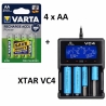 SET Φορτιστής XTAR VC4 + Επαναφορτιζόμενες Varta 4xAA Μπαταρίες