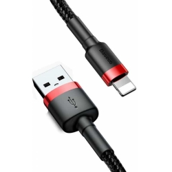 Baseus Cafule Braided Lightning Cable Black-Red 0.5m